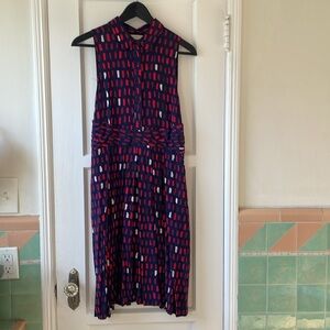 Red print anthropologie dress